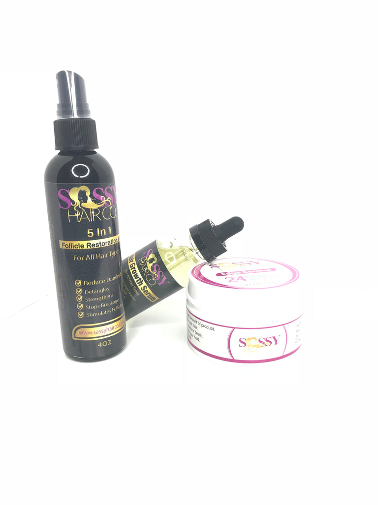 Hair Growth Serum, Follicle Restoration Mist & Edge Control Combo